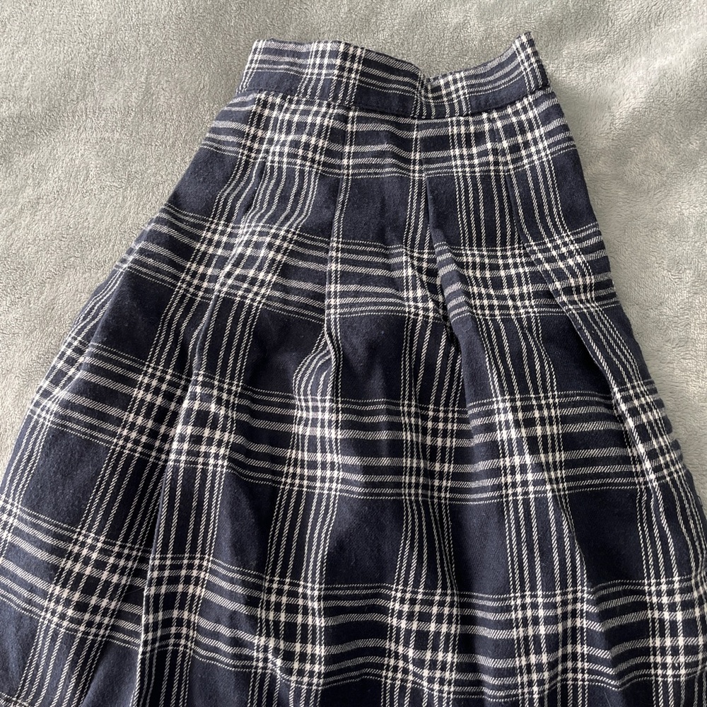 SHEIN blue and white plaid shirt. High waisted and super cute. Good condition. - Picture 3 of 3